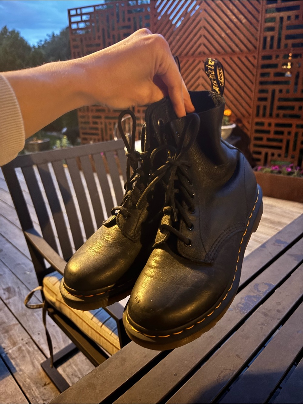 Dr. Martens 1460 Women’s Smooth Black Leather Lace-Up Boots